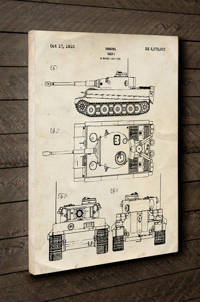 tank_tiger_I_1_sherman_T-34_WW2_vojna_tanky_vojensky_fanusik_patent_obraz_obrazy_na_stenu_plátne_plátno